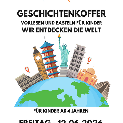 Veranstaltungsplakat - Wir entdecken die Welt