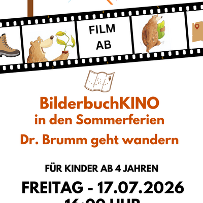 Veranstaltungsplakat: Bilderbuchkino Dr. Brumm