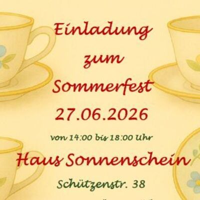 Sommerfest Haus Sonnenschein