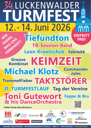 Bild vergr&ouml;&szlig;ern: Plakat Turmfest 2026