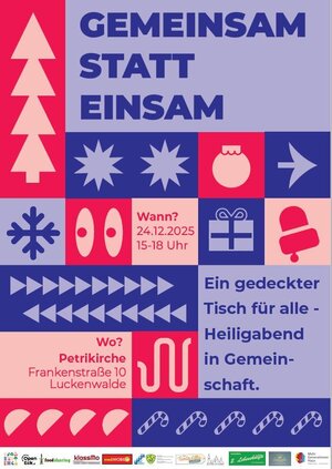 Bild vergr&ouml;&szlig;ern: Foto: Plakat der Veranstaltung "Gemeinsam statt einsam".