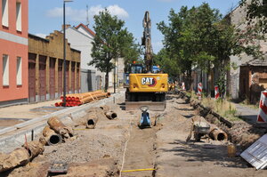 Bild vergr&ouml;&szlig;ern: Foto: Eine Straßenbaustelle.