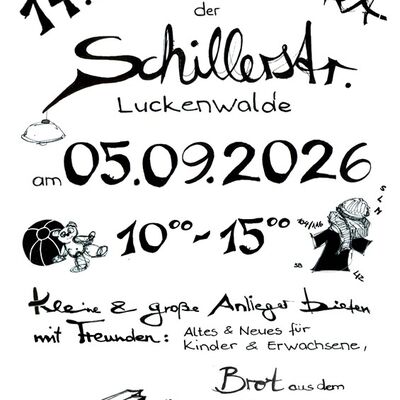 Veranstaltungsplakat 14. Trödelmarkt der Schillerstraße