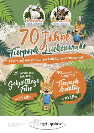 Bild vergr&ouml;&szlig;ern: Ein Plakat, auf dem der Tierparksonntag beworben wird.