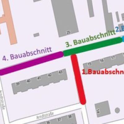 Foto: Plan der Straßensperrung.