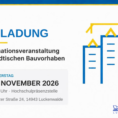 Einladung Informationsveransatltung städtische Bauvorhaben