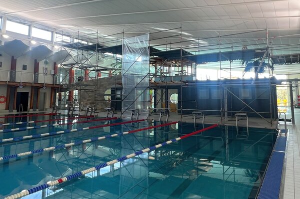Bild vergr&ouml;&szlig;ern: Fläming-Therme - Schlussarbeiten vor der Wiedereröffnung