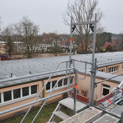 Foto: Eine Baustelle von oben.